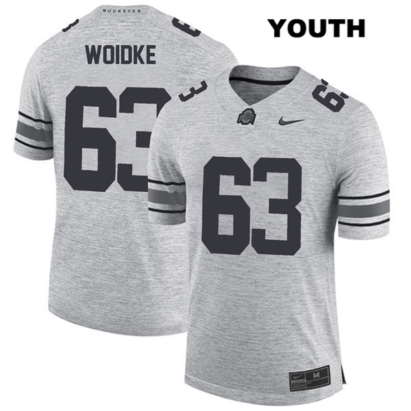 Ohio State Buckeyes Youth Kevin Woidke #63 Gray Authentic Nike College NCAA Stitched Football Jersey XH19E00WM